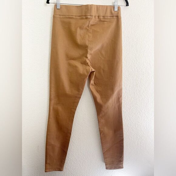 L’AGENCE coated skinny jeans in tan Rochelle high rise pull on legging. L/G - Picture 6 of 9